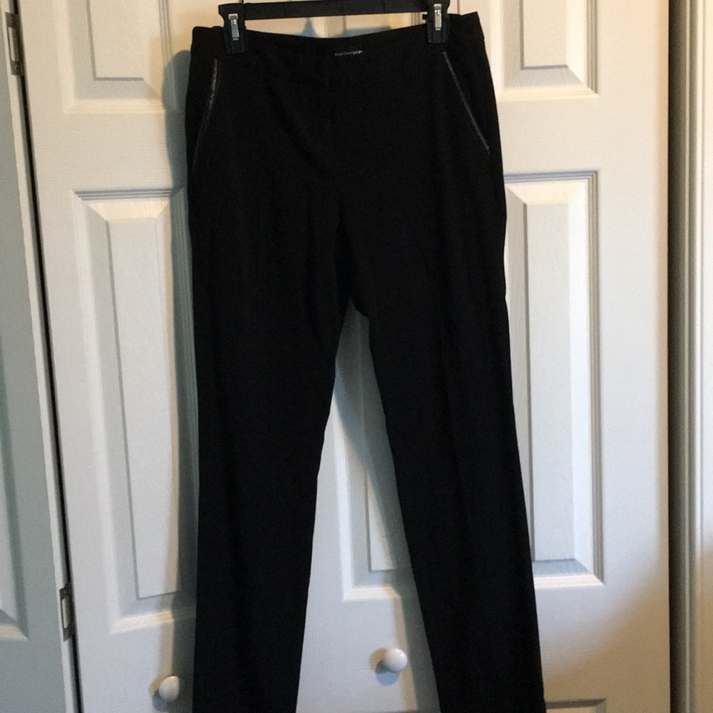Black slacks.